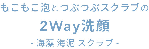 もこもこ泡とつぶつぶスクラブの2Way洗顔  - 海藻 海泥 スクラブ -