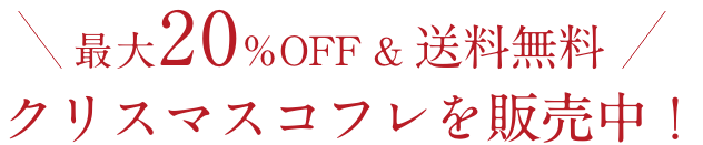 最大20%OFF & 送料無料  クリスマスコフレを販売中！