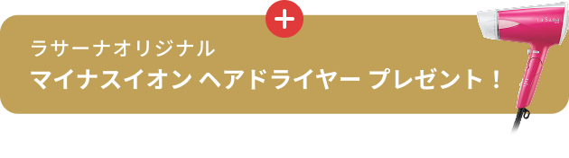 ラサーナオリジナル マイナスイオン ヘアドライヤー プレゼント！