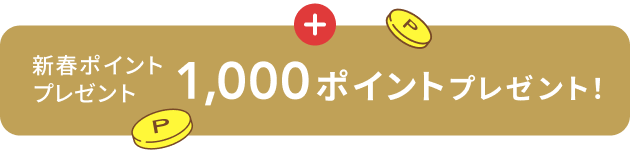新春ポイントプレゼント  1,000ポイントプレゼント！
