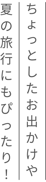 ちょっとしたお出かけや 夏の旅行にもぴったり！