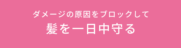 ダメージの原因をブロックして髪を一日中守る