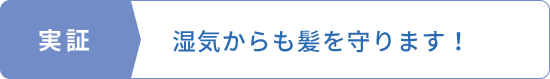 実証  湿気からも髪を守ります！